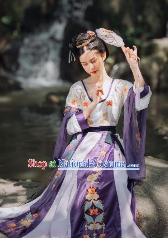 China Ancient Court Princess Replica Clothing Traditional Tang Dynasty Palace Lady Hanfu Dress