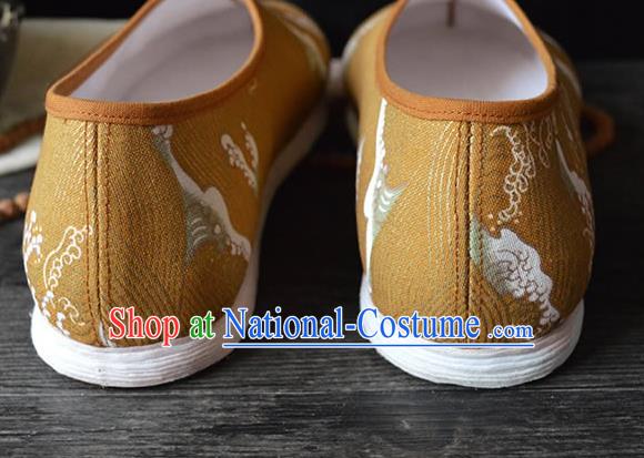 China Beijing Kung Fu Shoes Tai Chi Shoes Handmade Ginger Cloth Shoes for Men