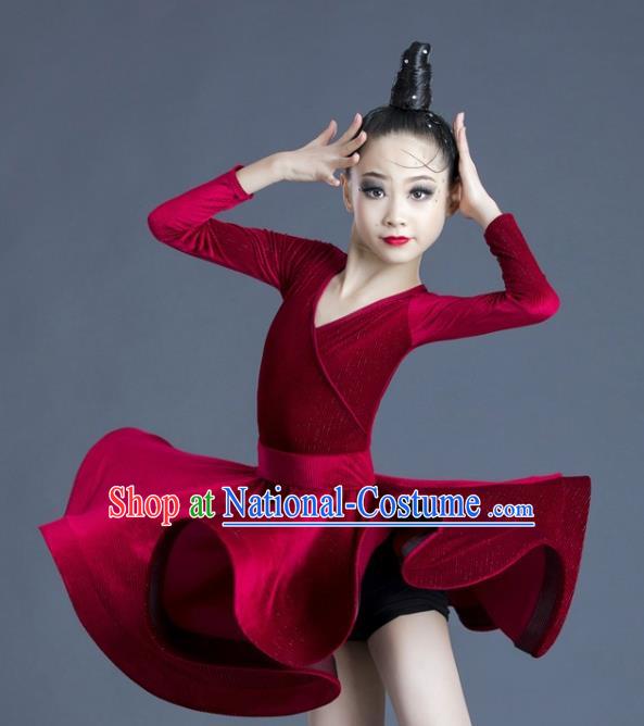 Professional Dance Costume Top Modern Dance Clothing Children Latin Dance Dress