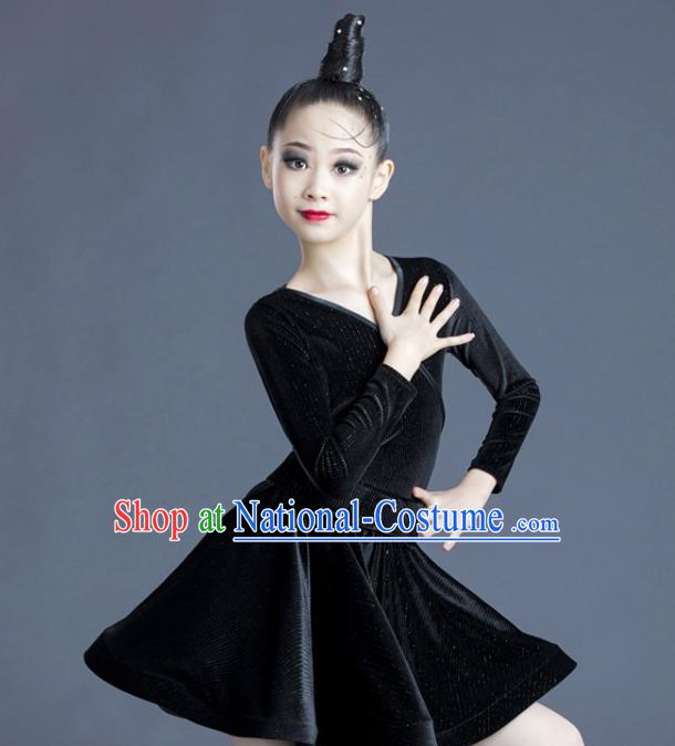 Children Latin Dance Dress Professional Dance Costume Top Modern Dance Clothing