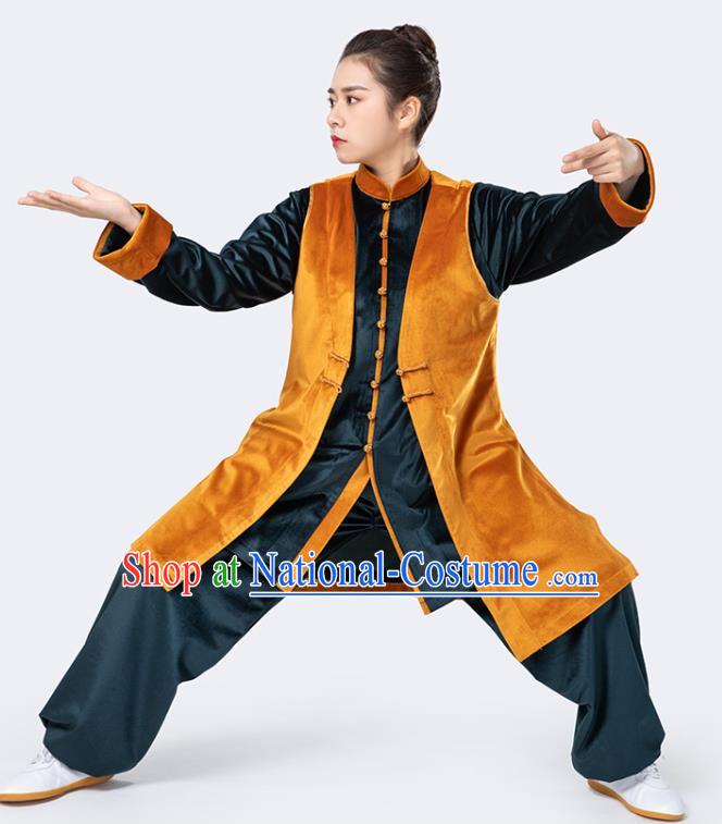 China Winter Woman Kong Fu Training Uniforms Traditional Martial Arts Competition Costumes