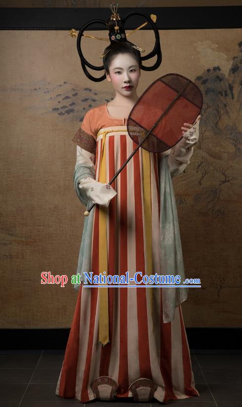 China Ancient Palace Beauty Hanfu Dress Traditional Tang Dynasty Princess Historical Clothing for Women