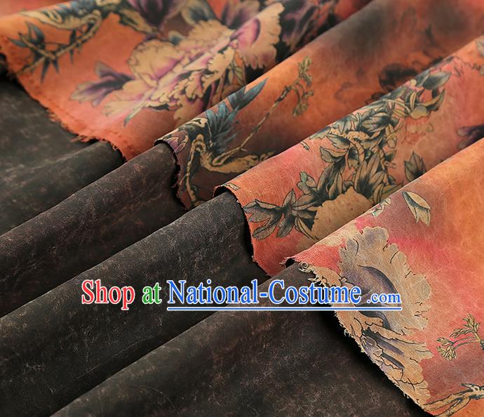 China Classical Qipao Dress Tapestry Traditional Peony Pattern Silk Fabric Brocade