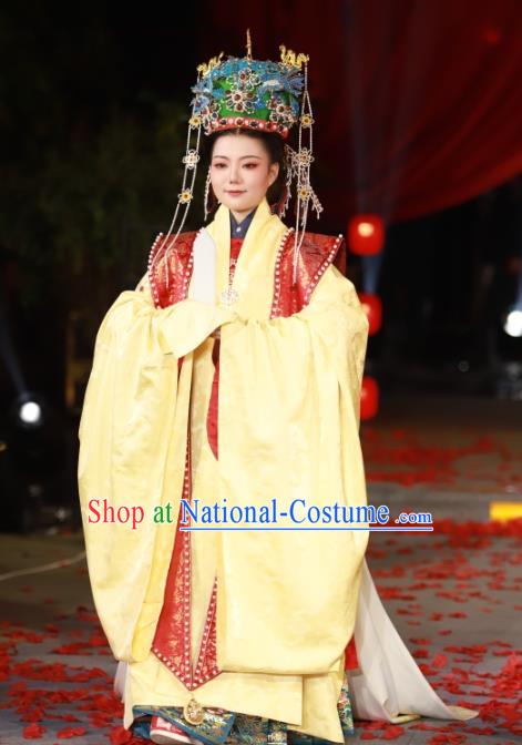 Ancient Chinese Empress Embroidered Wedding Clothing Traditional Ming Dynasty Court Queen Historical Costumes Complete Set