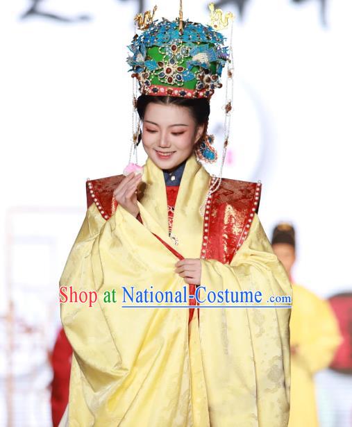 Ancient Chinese Empress Embroidered Wedding Clothing Traditional Ming Dynasty Court Queen Historical Costumes Complete Set