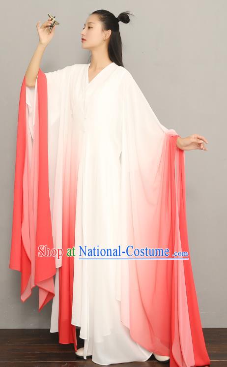 Asian Chinese Classical Three Pieces Costumes Traditional Tang Suit Red Chiffon Dress National Young Lady Clothing