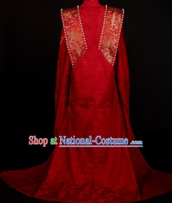 Chinese Ancient Empress Wedding Red Clothing Traditional Ming Dynasty Court Queen Historical Costumes Full Set