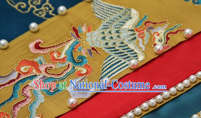 China Ancient Imperial Empress Embroidered Costumes Traditional Song Dynasty Wedding Replica Clothing Full Set