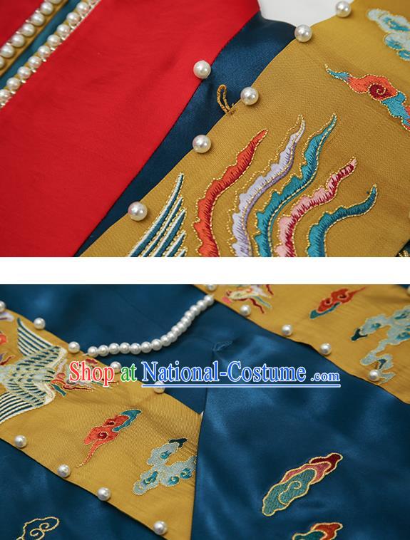 China Ancient Imperial Empress Embroidered Costumes Traditional Song Dynasty Wedding Replica Clothing Full Set