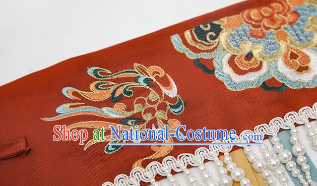 China Ancient Palace Princess Embroidered Costumes Traditional Tang Dynasty Court Lady Replica Clothing