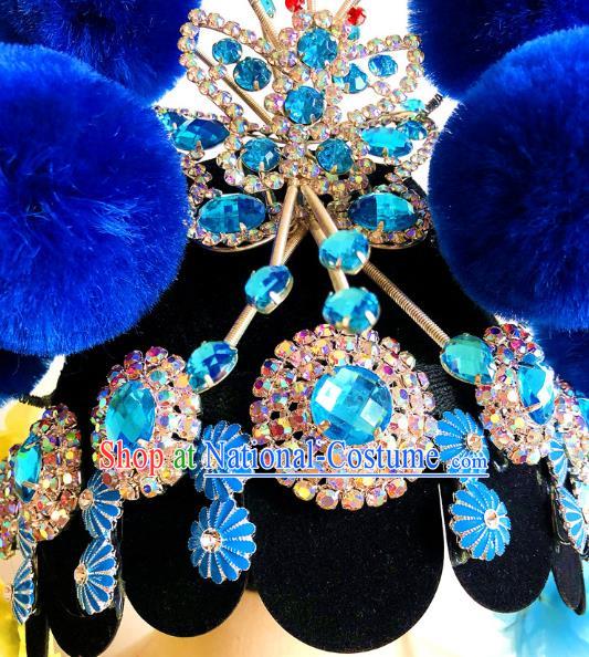 China Handmade Beijing Opera Diva Headdress Traditional Peking Opera Hair Accessories for Kids