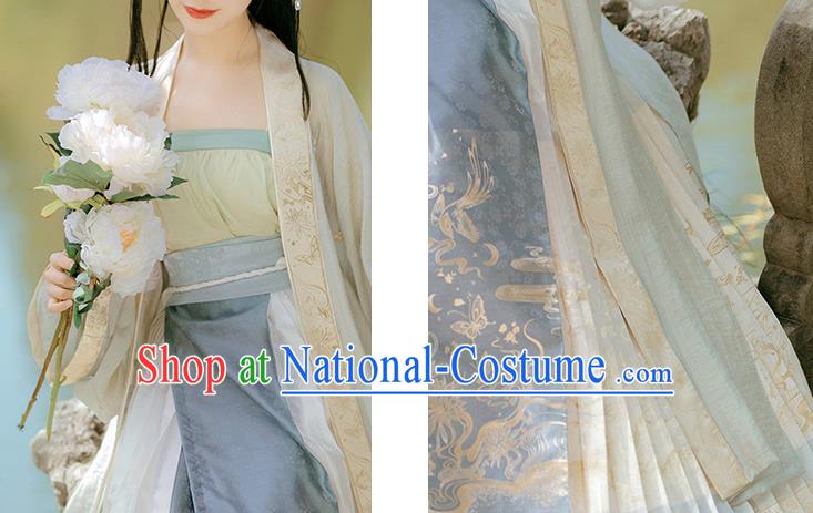 China Traditional Song Dynasty Patrician Lady Replica Clothing Ancient Princess Embroidered Costumes