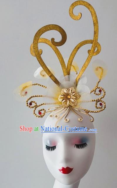 China Traditional Yangko Dance Hair Accessories Folk Dance Hair Clasp Handmade Stage Performance Headwear