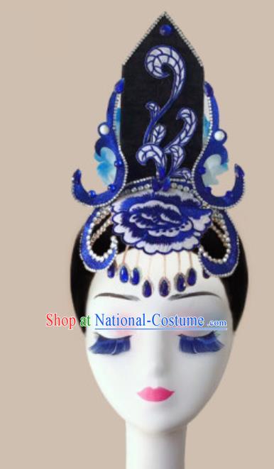 China Handmade Classical Dance Wigs Chignon Traditional Stage Performance Headwear