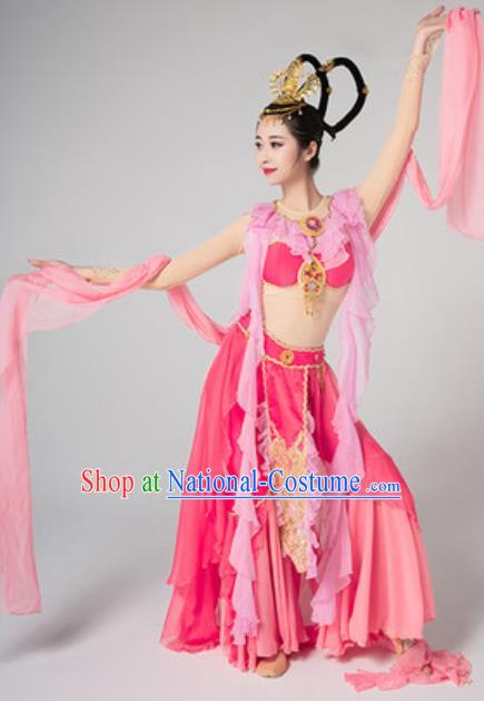 China Classical Dance Stage Performance Pink Dress Chang E Goddess Dance Costume Flying Apsaras Clothing