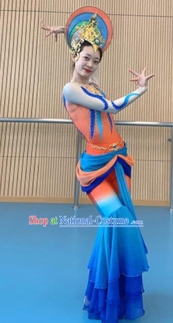 China Dunhuang Flying Apsaras Dance Costume Classical Dance Stage Performance Outfits