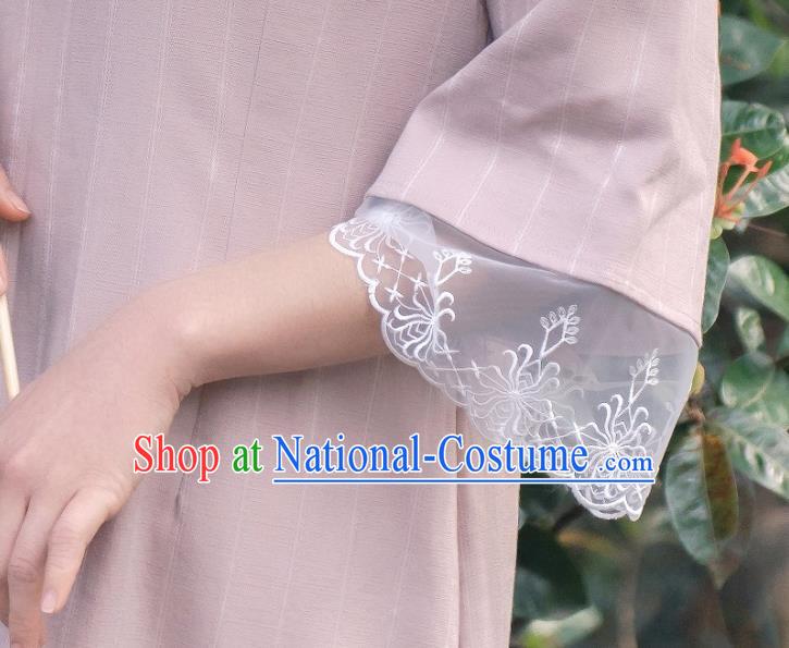 Chinese National Slant Opening Qipao Dress Traditional Clothing Young Lady Cheongsam