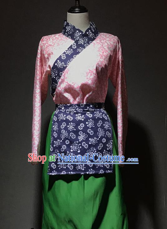 China Traditional Journey to the West Bai Gujing Stage Performance Costumes Ancient Village Girl Clothing