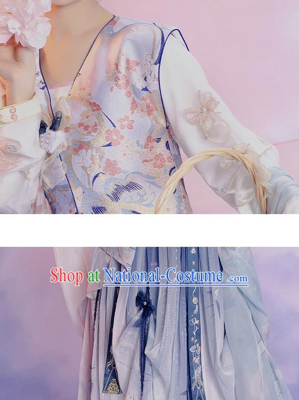 China Ancient Young Beauty Hanfu Dress Clothing Traditional Tang Dynasty Palace Lady Replica Costumes