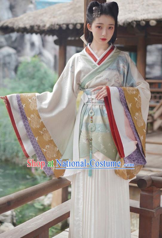 China Ancient Royal Princess Hanfu Dress Clothing Traditional Han Dynasty Palace Beauty Historical Costumes