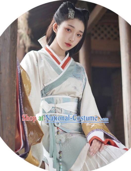 China Ancient Royal Princess Hanfu Dress Clothing Traditional Han Dynasty Palace Beauty Historical Costumes