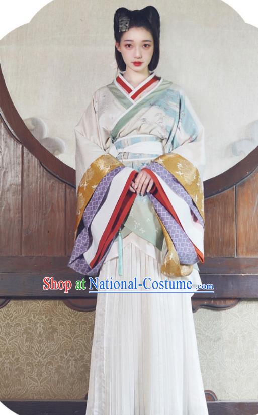 China Ancient Royal Princess Hanfu Dress Clothing Traditional Han Dynasty Palace Beauty Historical Costumes