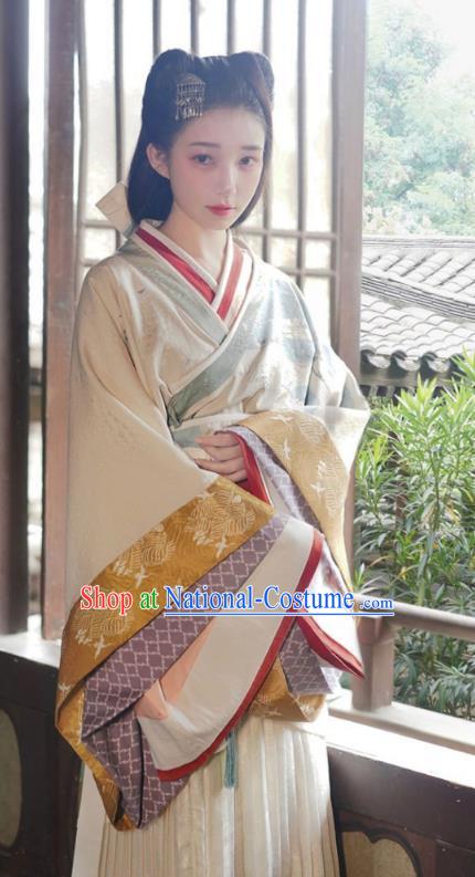 China Ancient Royal Princess Hanfu Dress Clothing Traditional Han Dynasty Palace Beauty Historical Costumes