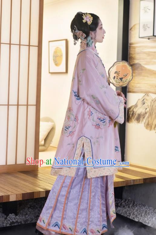 China Ancient Imperial Concubine Embroidered Clothing Traditional Qing Dynasty Noble Woman Historical Costumes Complete Set