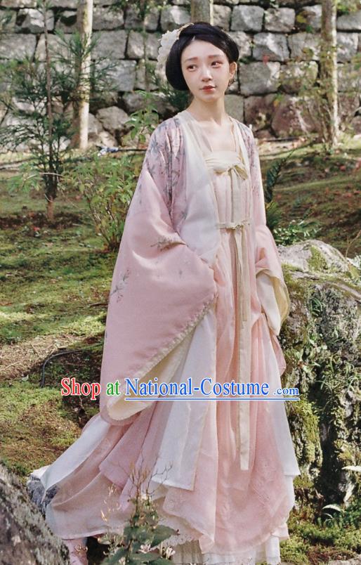 China Traditional Tang Dynasty Imperial Concubine Historical Costumes Ancient Palace Beauty Hanfu Clothing