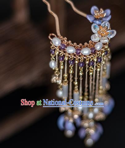 Chinese Traditional Song Dynasty Hanfu Hair Accessories Hairpin Ancient Palace Princess Tassel Hair Stick