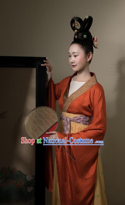 China Traditional Southern Dynasties Palace Beauty Hanfu Dress Clothing Ancient Royal Princess Costumes Full Set