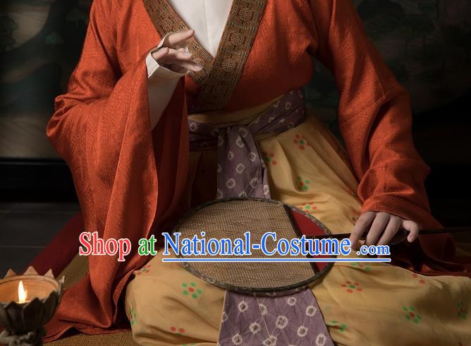 China Traditional Southern Dynasties Palace Beauty Hanfu Dress Clothing Ancient Royal Princess Costumes Full Set