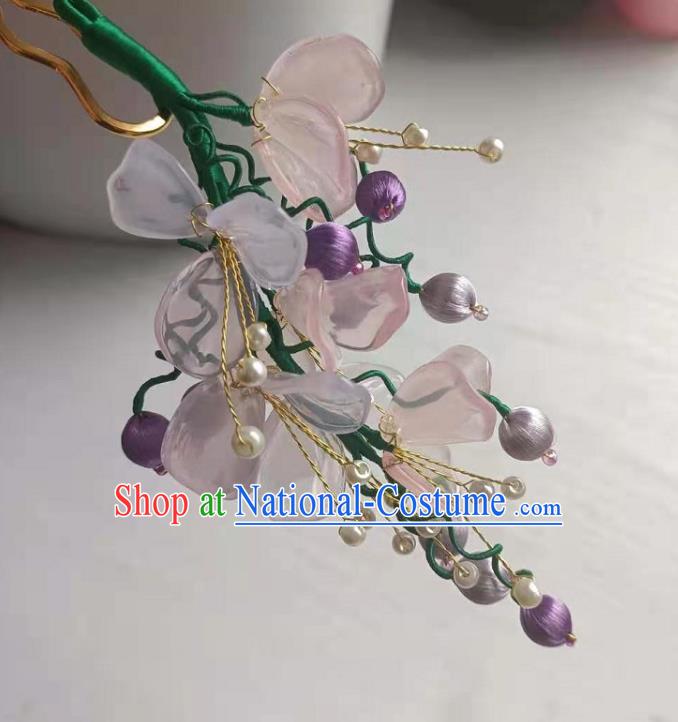 Chinese Ancient Young Lady Hairpin Traditional Song Dynasty Princess Wisteria Hair Stick