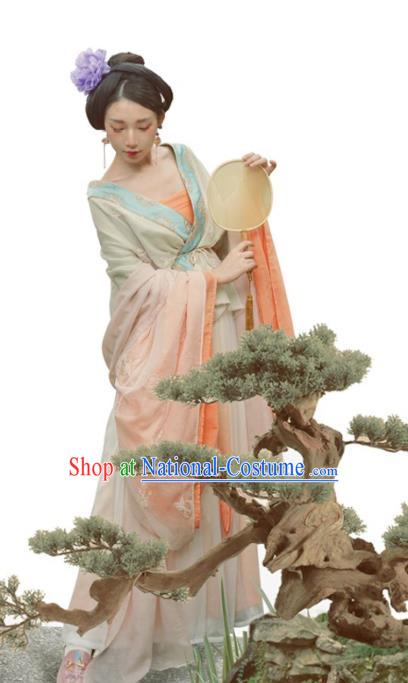 Traditional China Tang Dynasty Court Princess Historical Clothing Ancient Palace Beauty Hanfu Dress Apparels