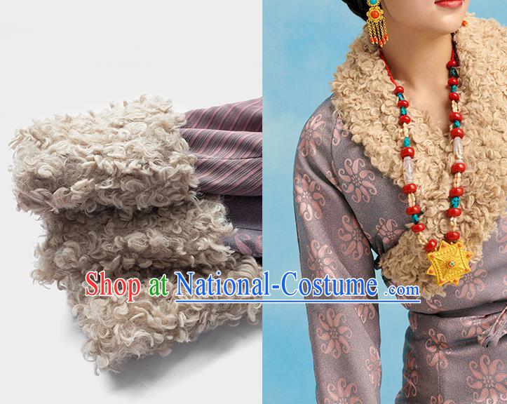 China Tibetan Ethnic Woman Winter Costume Zang Nationality Bola Robe Clothing