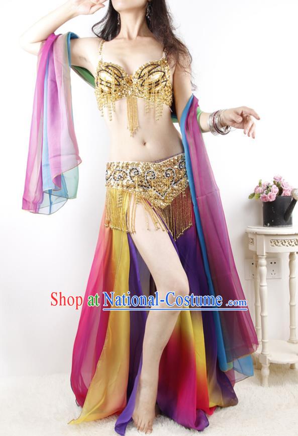 Traditional India Raks Sharki Stage Performance Outfits Asian Indian Belly Dance Clothing