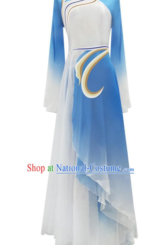 Chinese Beijing Opera Dance Blue Dress Classical Dance Stage Performance Clothing