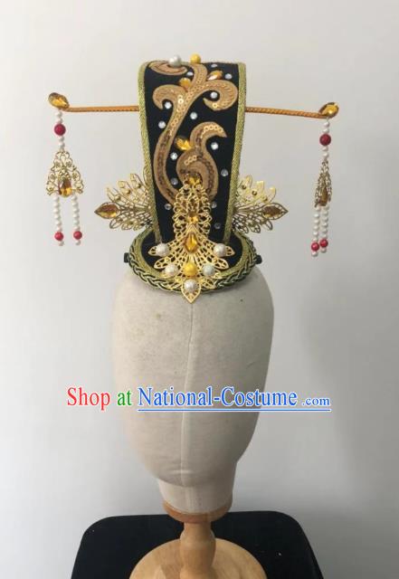 China Ancient Goddess Dance Headwear Traditional Classical Dance Hair Accessories