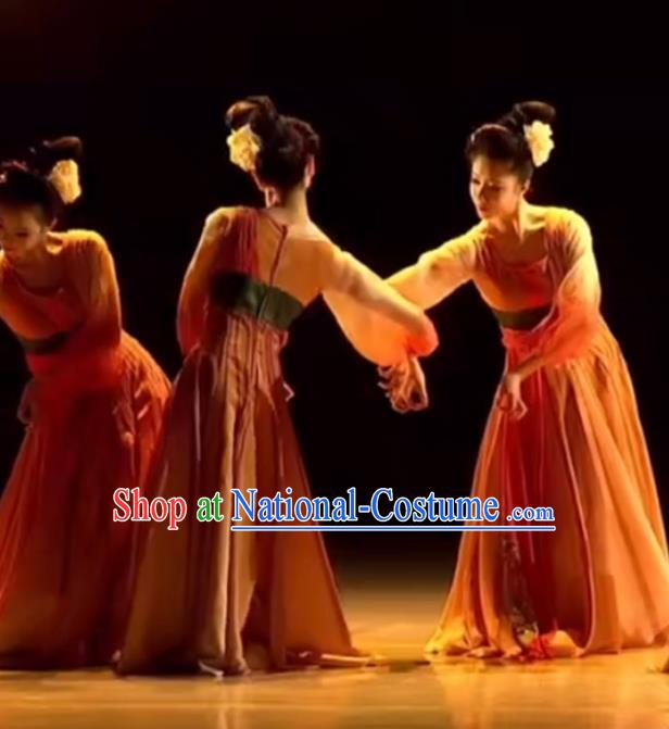 China Female Group Dance Stage Performance Clothing Classical Dance Costume Fairy Dance Dress