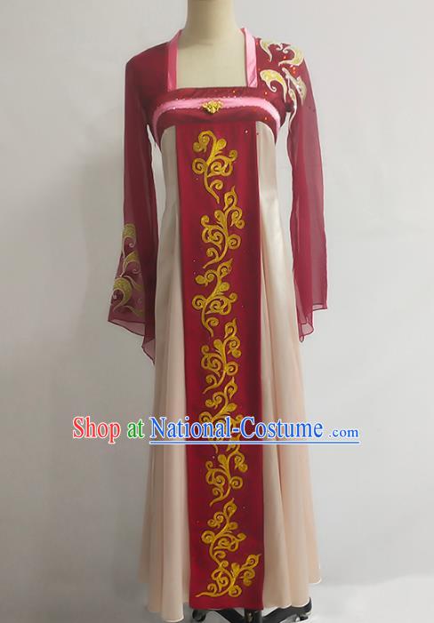 China Tang Dynasty Court Beauty Clothing Classical Dance Costume Stage Performance Hanfu Dress