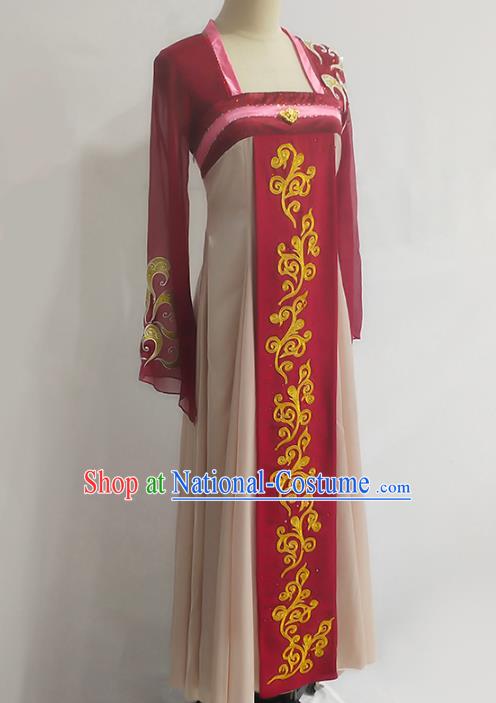 China Tang Dynasty Court Beauty Clothing Classical Dance Costume Stage Performance Hanfu Dress