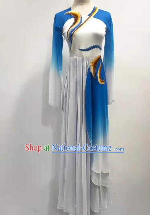 China Classical Dance Clothing Umbrella Dance Costume Stage Performance Long Dress