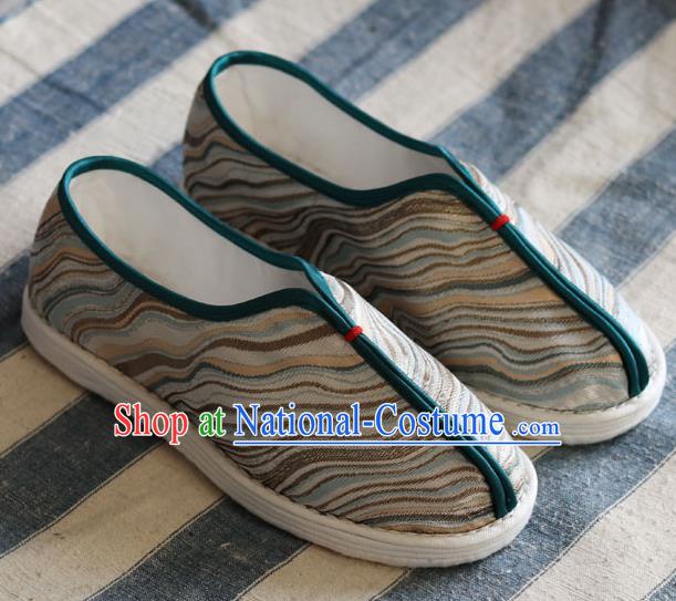 Chinese Handmade Male Shoes Traditional Martial Arts Shoes Cloth Shoes