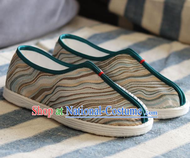 Chinese Handmade Male Shoes Traditional Martial Arts Shoes Cloth Shoes