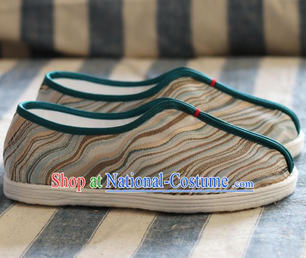 Chinese Handmade Male Shoes Traditional Martial Arts Shoes Cloth Shoes