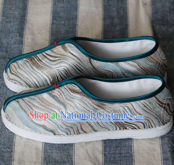 Chinese Handmade Male Shoes Traditional Martial Arts Shoes Cloth Shoes