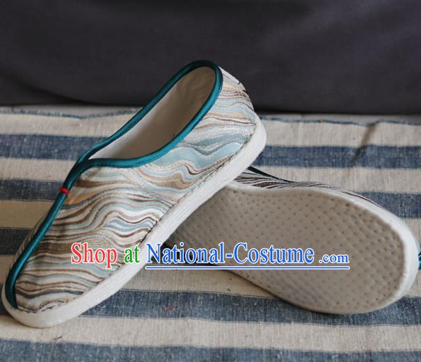 Chinese Handmade Male Shoes Traditional Martial Arts Shoes Cloth Shoes