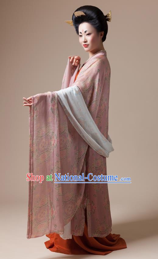 China Ancient Imperial Consort Hanfu Dress Traditional Tang Dynasty Court Beauty Historical Clothing for Women