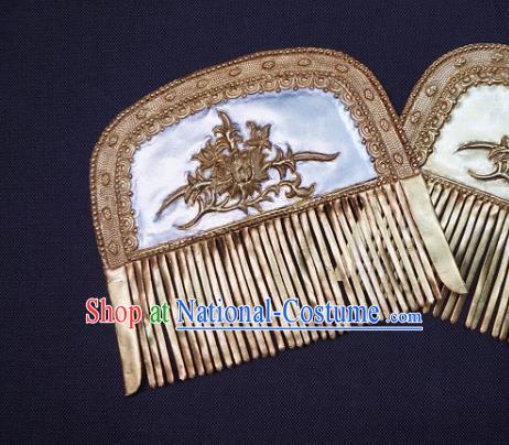 Chinese Ancient Court Woman Hair Accessories Traditional Tang Dynasty Hair Comb