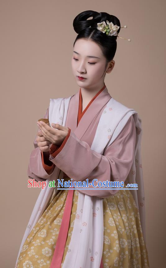 China Traditional Song Dynasty Court Maid Replica Costumes Ancient Palace Lady Hanfu Dress Clothing